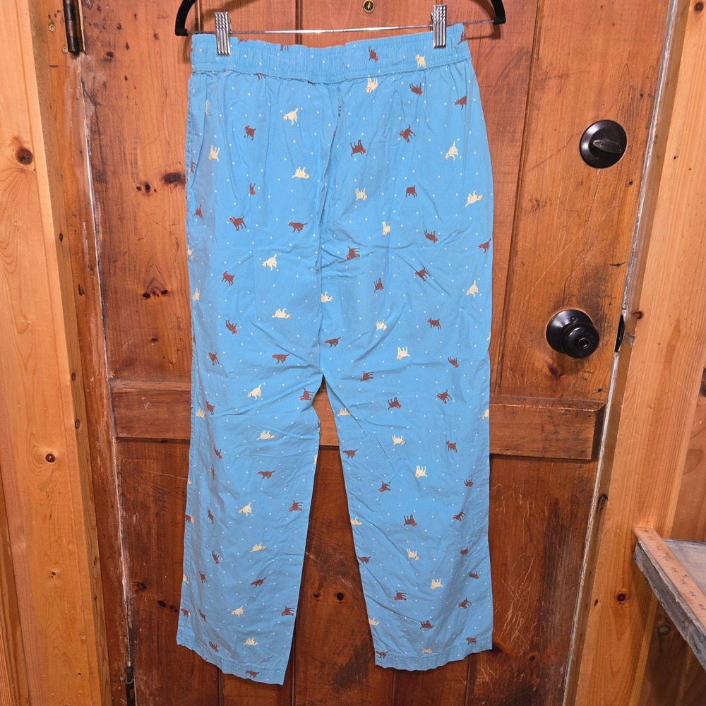 LL Bean Womens Blue Labrador Dog Polka Dot Pajama Pants Cotton Size S Regular - Picture 4 of 4